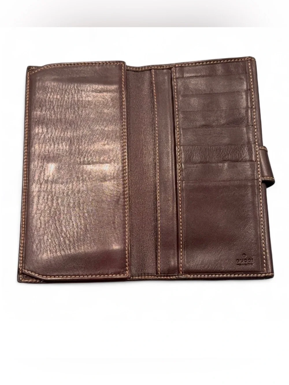 Vintage Gucci Dark Brown Leather Wallet - Picture 3 of 9